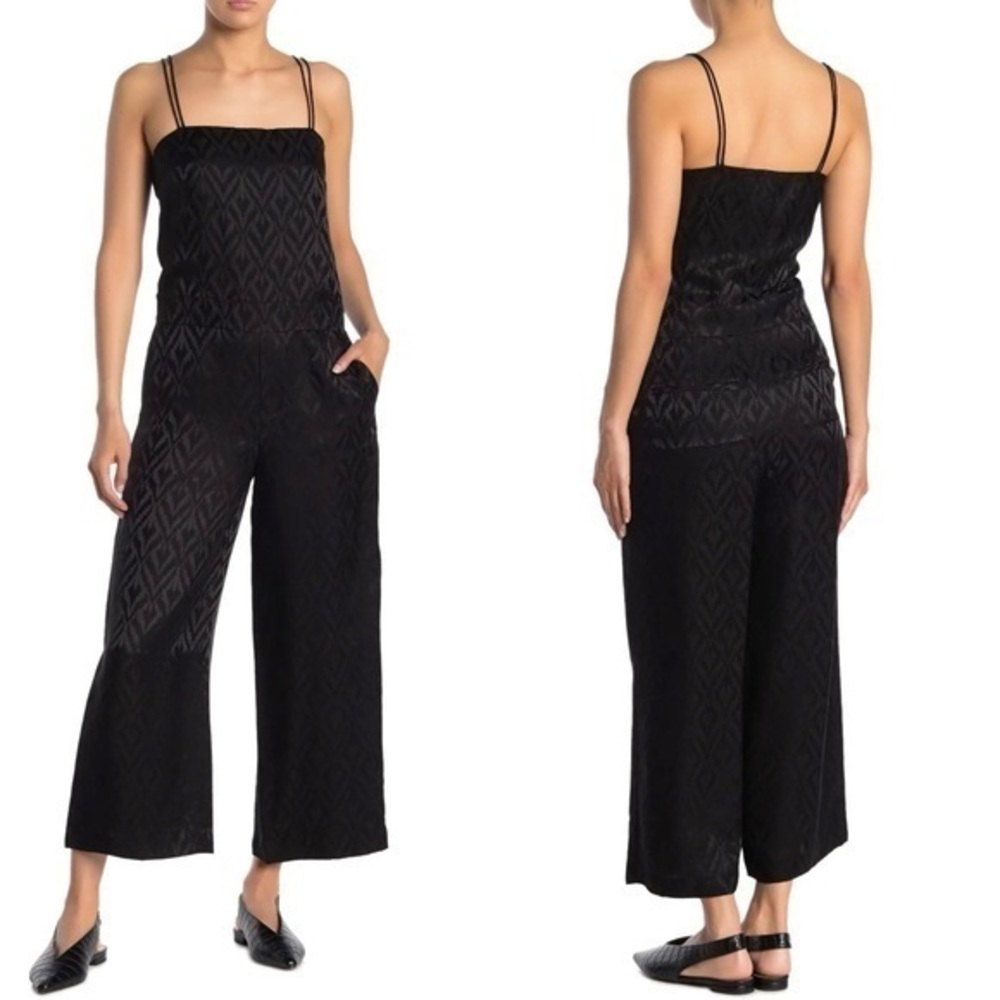 Theory Dual Strap & Tone Black Jumpsuit